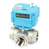 U.S. Solid 3/4" 3 Way Stainless Steel Motorized Ball Valve