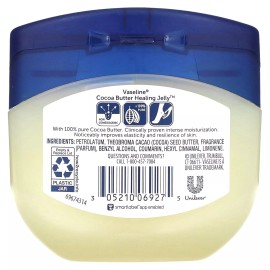 Vaseline 2 PACK - Vaseline Cocoa Butter Healing Jelly, Moisturizing 7.5 oz (Total 15 oz)