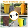 AOKWAWALIY Garbage Bin Wheels Garden 1 Set Rubber Hollow Shaft