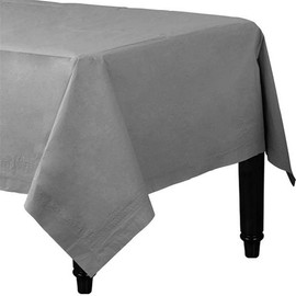 FANCYDRESSCOZ Paper Table Cover Recyclable Eco Friendly Paper Tablecover Disposable Tablecloth BIRTHDAY WEDDING CORONATION FESTIVAL (SILVER), Medium (00125)