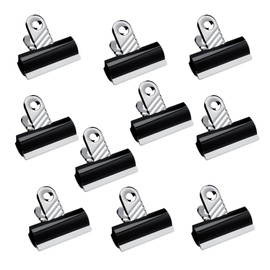 Pack of 10 x 70mm Jumbo Bulldog Letter Clips Grip Clips Black