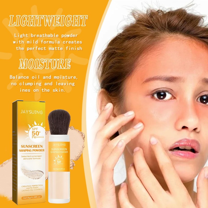 Mineral Sunscreen Setting Powder, Mineral Sun Protection Fixation Powder, SPF