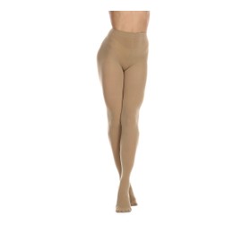 Frola Women's 80 Denier Soft Semi Opaque Solid Color Footed Pantyhose Tights (Large-X-Large, Natural)