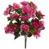 Nearly Natural 13” Azalea (Set of 4) Artificial Plant, Pink