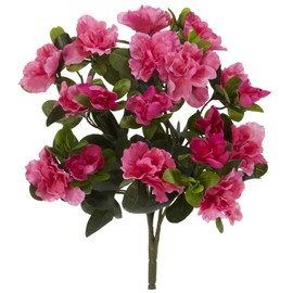 Nearly Natural 13” Azalea (Set of 4) Artificial Plant, Pink