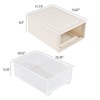 Cand 17.8 Quart Plastic Stacking Storage Drawers, Stackable Drawers Unit,