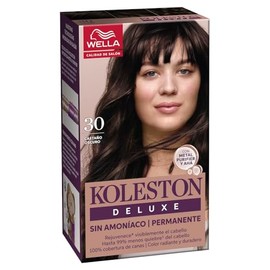 Koleston Deluxe Tinte Permanente Sin Amoniaco 30 Castaño Oscuro | Crema, Coloración del pelo, Nutritivo, Realce del brillo, Resistente, Todo tipo de c