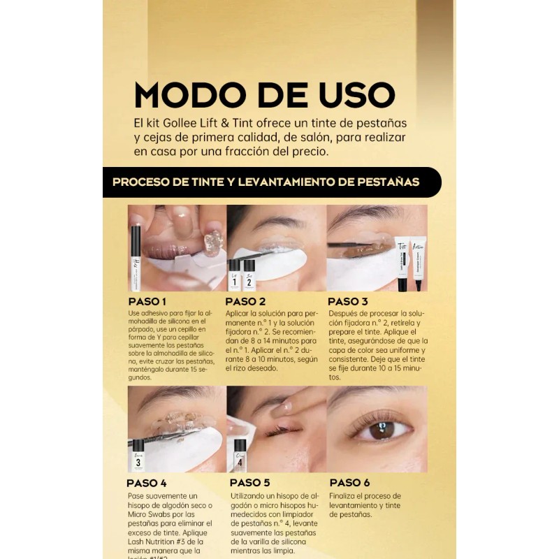 Kit 33 Lash Lifting Gollee Rizado De Pestañas