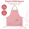 YUJIANmy Parent and Child Matching Aprons Set ，2-Pack，Adjustable Kitchen Aprons