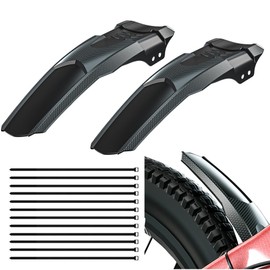 Dhqkqg Bicycle Mudguard Set, 2 Pieces Mudguard Mountain Bike, MTB Mudguards, Front and Rear Mudguards, Quick Disassembly, Universal Mudguards for Bicycles from 20-29 Inches