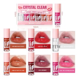 Kit 6pzs Aceites Labios Cristal Gloss Hidratantes Durables