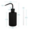 stonylab LDPE Chemical Wash Bottle, 2-Pack Watering Tool Safety Black