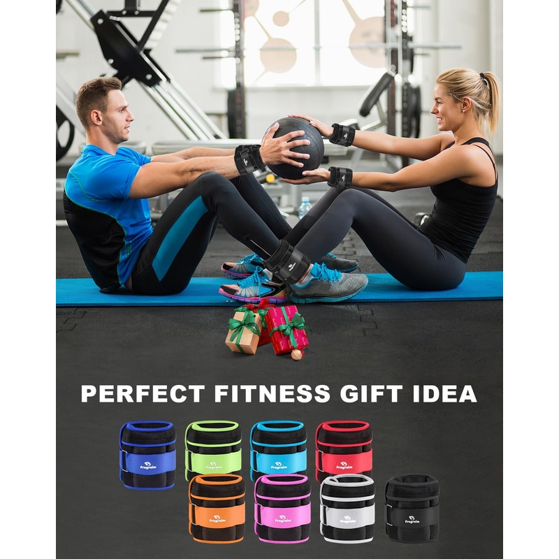 Adjustable Ankle Weights 1-10 LBS Pair with Removable Weight for