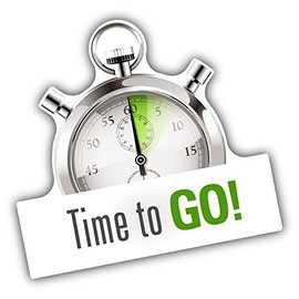 Zirni Stopwatch Time to Go Sticker Decal Design