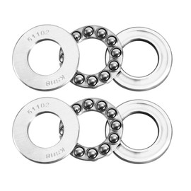 sourcing map 51102 15mm x 28mm x 9mm Chrome Steel ABEC3 Single Row Roller Thrust Ball Bearings (Pack of 2)