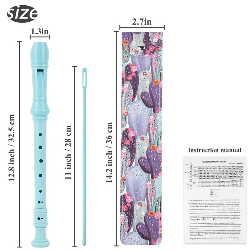 Jasenna Recorder Instrument for Beginner Kids Adults,8-Hole Soprano Descant Recorder