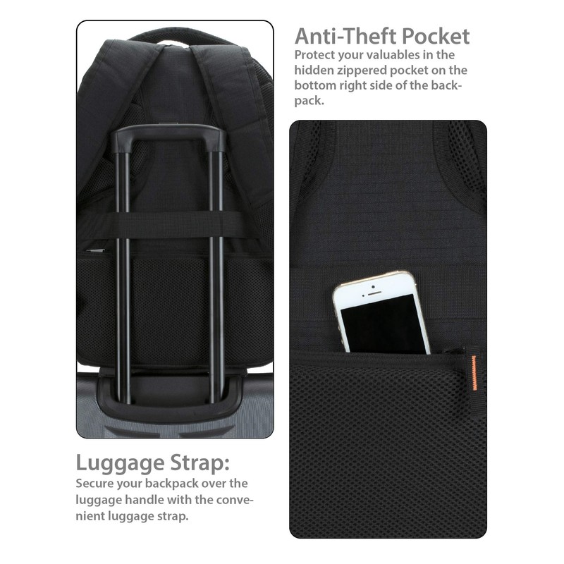 Rockland Smart Gear USB Laptop Backpack, Black, Large