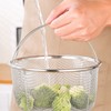 Mesh Steaming Basket Stainless Steel Comfortable Handles Heat Resistant Steaming