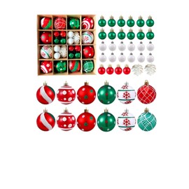 YFFSFDC Christmas Tree Decorations Plastic 42 Pcs Fashion Christmas Party Decorations Home Decor Coffee House Shop Decor New Year Home Atmosphere Decoration