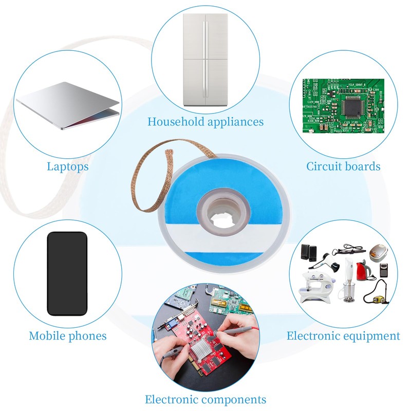 Desoldering Wire, No-Clean Desoldering Braid Desoldering Wick for Removing Solder