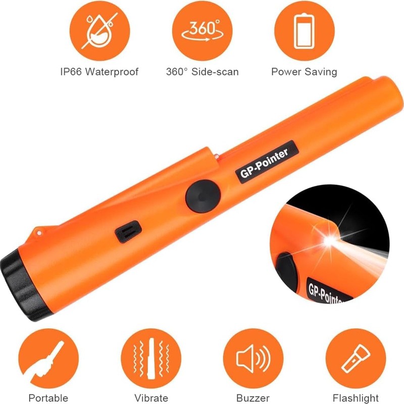 Metal Detector Pinpointer, 360° pin pointer metallsucher, Finder Pinpointer, IP66