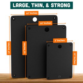 Earth’s Dreams Wood Cutting Board Set 3-Piece: Small, Large & Extra Large - Charcuterie Board, Non-Plastic, Non-Toxic, Heavy-Duty, Dishwasher Safe (Black)