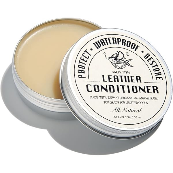 SALTY FISH All-Natural Leather Conditioner and Cleaner,Made with Mink Oil
