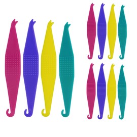 Maoerdental 100PCS Elastic Rubber Bands Placers Tool for Braces,Colorful Disposable Plastic Orthodontic Elastic Placers Braces Rubber Band Tool