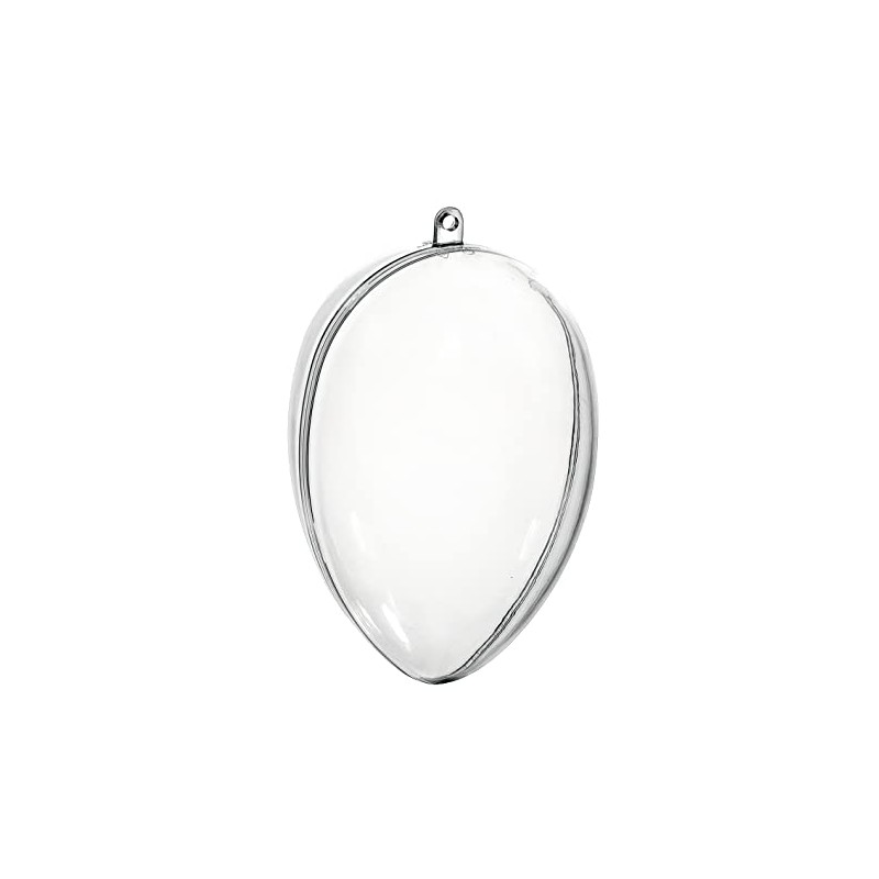 Schiller-Plastic 1 Acrylic Egg 8 cm Transparent Separable with Hanging