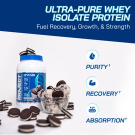 Evogen Evogen Isoject - Whey Protein Isolate | Ultra-Pure Whey Protein Powder with Ignitor Enzymes, BCAAs, and EAAs | Enhanced Absorption & Recovery | Cookies and Cream | 25 Servings