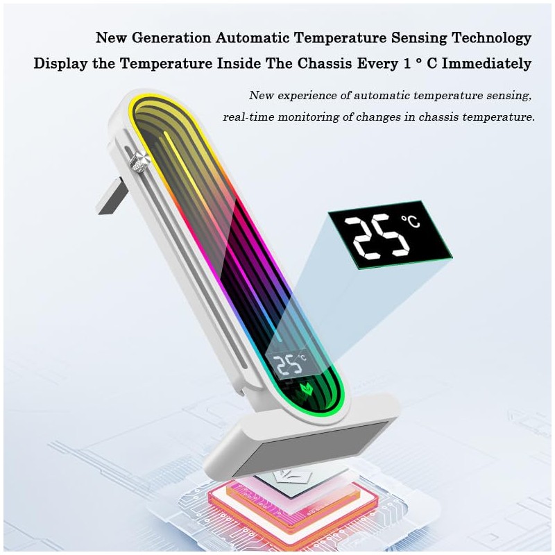 Temperature Displaying GPU Stand ARGB Infinity Graphics Card Support Adjustable