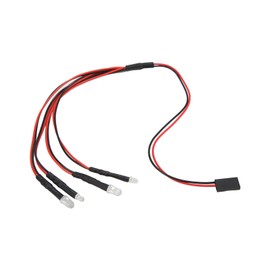 XINL RC Car LED Light Kit, RC Truck 4 LED Lamp Kit Set 2 White Headlights & 2 Red Taillights for 1/24 1/18 RC Model Car Truck Tank Crawler Axial Scx24 Monster Truck