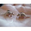 FashionJunkie4Life Sterling Silver Armadillo Earrings | 9 Banded Armadillo Studs