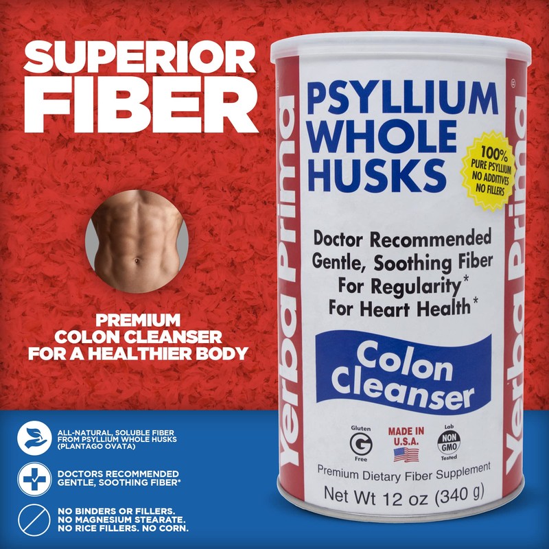 Yerba Prima Psyllium Whole Husk, 1 Bottle 12 oz -