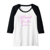 Womens Blessed Birdie Raglan Baseball Tee
