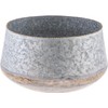 Karma Galvanized Beaded Planters S/5