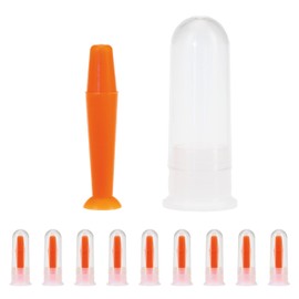 SPORTS WORLD VISION Suction Holder Inserter/Remover | Hard Contact Lens Only and Prosthetic Eyes | Orange | 10 Pieces