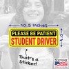 Stickios Student Driver Stickers (Non-Magnetic) for Cars & Windows -