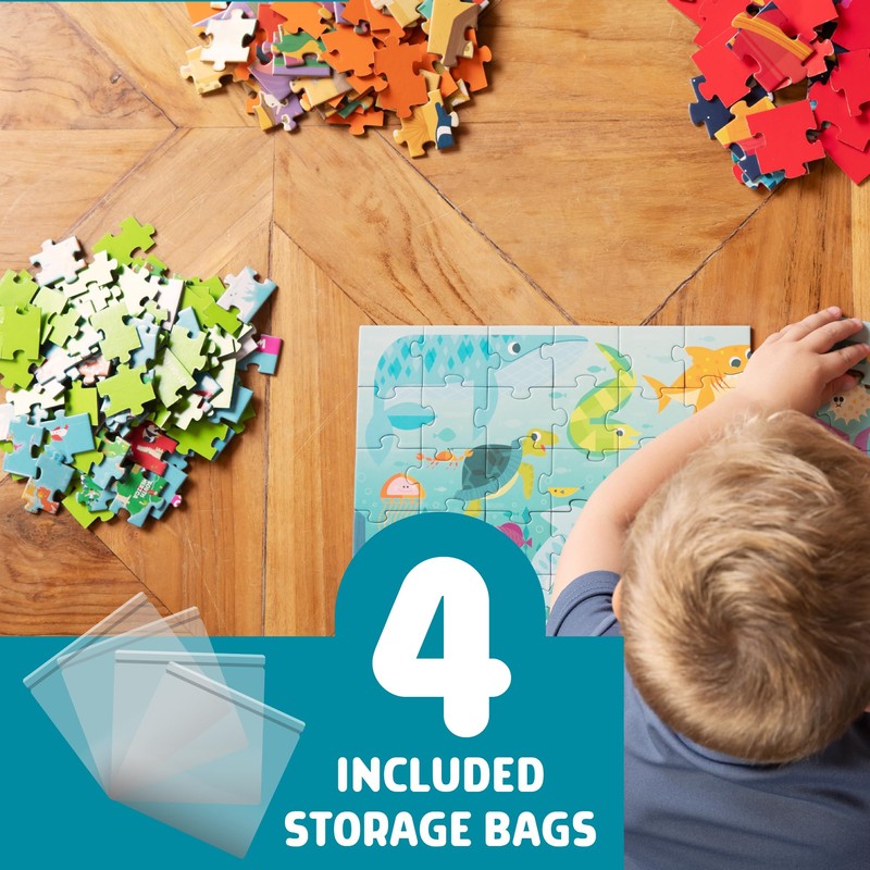 Chuckle & Roar - Space, Ocean, Safari, World Map Puzzles