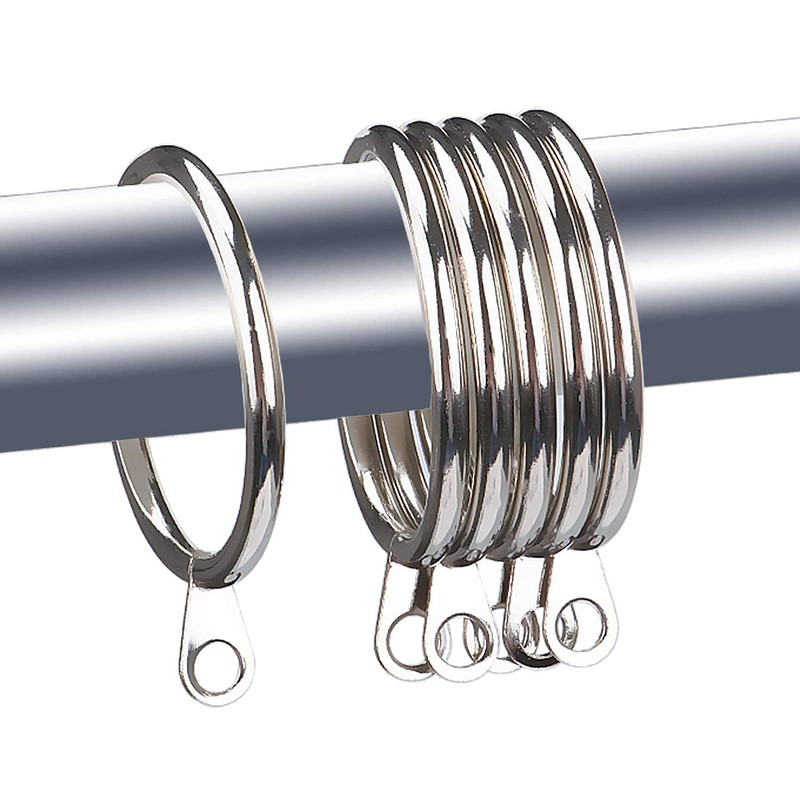 Fippy Pack of 60 Curtain Rings Metal for Hanging Curtains