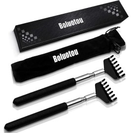 Unbranded 2 Pack Portable Extendable Back Scratcher, Stainless Steel
