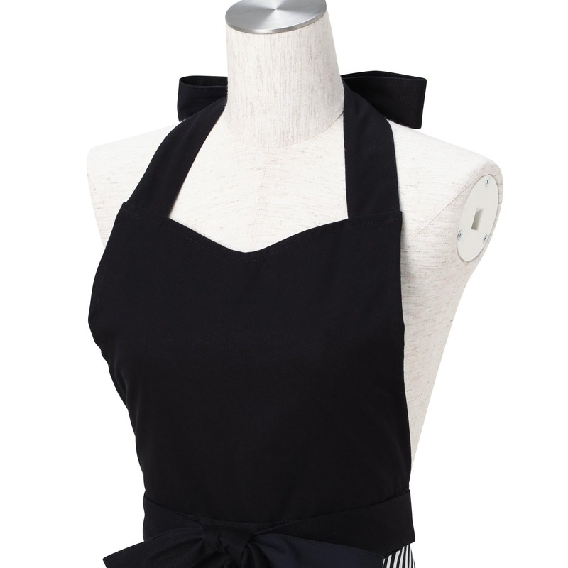 Francfranc Scalloped Full Apron, New Life, Gift, Black