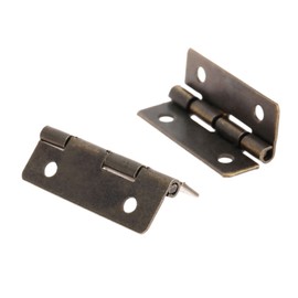Dophee 1.2 x 0.5 inches (30 x 12 mm), 0° to 90° Flat Hinges, Mini Hinges, Wear Hinges, Wooden Box Hinges, Antique Style, Handicraft, Parts, Metal Fittings, Screws Included, Pack of 12