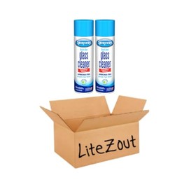 LiteZout Glass Cleaner Spray, Window Cleaner, Foam Action, 19oz Bundle, (2 Pack)