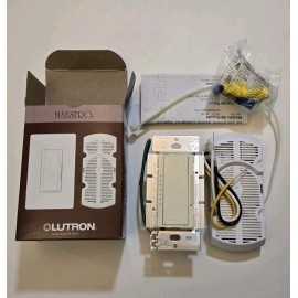 Lutron Maestro 7 Speed Fan Control MA-FQ4FM-AL 120V 4 A  Almond Mult-Location
