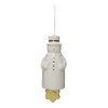 Creative Co-Op Stoneware Snowman Bell with Gold Electroplating, White