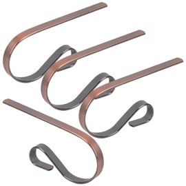 KEYIDO Christmas Stocking Holders Hangers Christmas Stocking Hooks for Fireplace Mantle Metal Xmas Stockings & Holders for Hanging Pack of 4