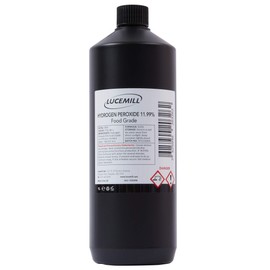 LUCEMILL Hydrogen Peroxide 11.99% Food Grade 1 Litre, Unstabilized and Additive Free