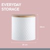 Typhoon Embossed White Bread Bin, 25 cm