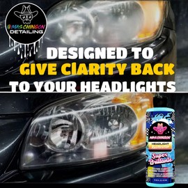Mas Chingon Headlight Restoration Protect & Restore Clarity yellow, foggy, and hazy UV damaged headlights. No More Yellow Lights (Great for Cars, Trucks, SUVs, RVs, Motorcycles, & More) 16 fl oz